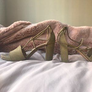 Beige Strappy Heels